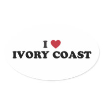 I Love Ivory Coast Stickers