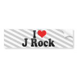 I Love J Rock bumper stickers