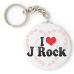 I Love J Rock keychains