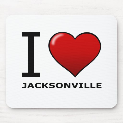 I LOVE JACKSONVILLE,FL - FLORIDA MOUSE PAD