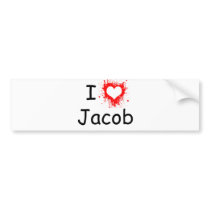 I love Jacob Bumper Sticker