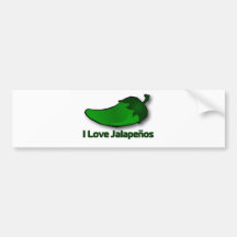 I Love Jalapenos Bumper Stickers