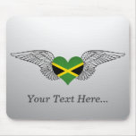 I Love Jamaica -wings Mousepads