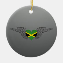 I Love Jamaica -wings Ornament