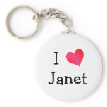 I Love Janet keychains