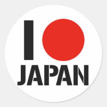 I LOVE JAPAN STICKERS