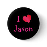 I Love Jason buttons