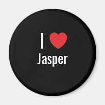 I love Jasper Fridge Magnet