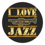 I LOVE JAZZ stickers