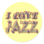 I LOVE JAZZ stickers