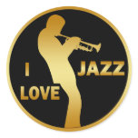 I LOVE JAZZ stickers