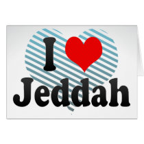 I Love Jeddah, Saudi Arabia Greeting Card