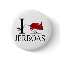 I Love Jerboas Buttons