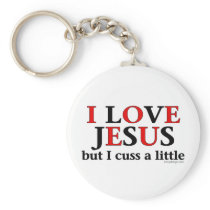 I Love Jesus [but I cuss a little] Buttons