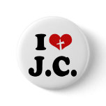 I Love Jesus Christ Pinback Buttons