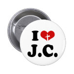 I Love Jesus Christ Pinback Buttons