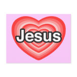 I love Jesus. I love you Jesus. Heart postcards