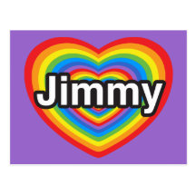 I love Jimmy. I love you Jimmy. Heart Postcard