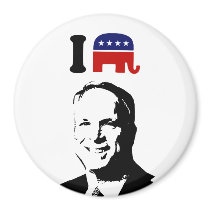 I Love John McCain 1 Fridge Magnets