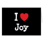 I love Joy heart T-Shirt cards