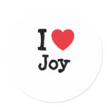 I love Joy heart T-Shirt stickers