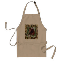 I Love Jungle Wildlife  leopard print design Apron