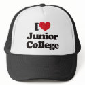 I Love Junior College! hats
