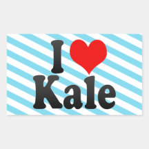 I love Kale Rectangle Stickers