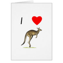 I Love Kangaroos (2) Cards