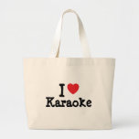 I love Karaoke heart custom personalised Canvas Bags