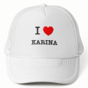 I Love Karina hats