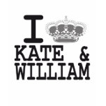 I LOVE KATE and WILLIAM - CROWN t-shirts