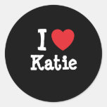 I love Katie heart T-Shirt Stickers