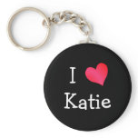 I Love Katie keychains