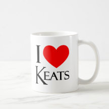 I Love Keats Coffee Mugs