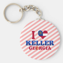 I Love Keller, Georgia Key Chain