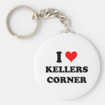 I Love Kellers Corner Massachusetts Keychain