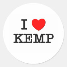 I Love Kemp Stickers