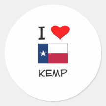 I Love Kemp Texas Sticker