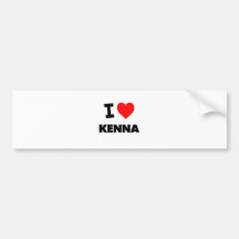 I Love Kenna Bumper Stickers