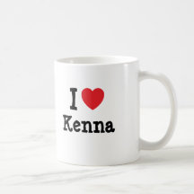 I love Kenna heart T-Shirt Coffee Mug