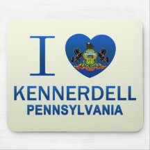 I Love Kennerdell, PA Mousemats