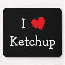 I Love Ketchup Mouse Mats
