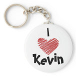 I Love Kevin Keychains