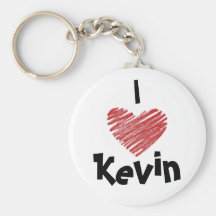 I Love Kevin Keychains