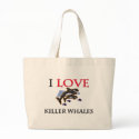 I Love Killer Whales bags