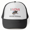 I Love Killer Whales hats