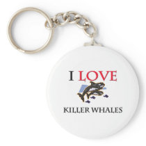 I Love Killer Whales Key Chain