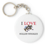 I Love Killer Whales keychains