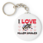 I Love Killer Whales keychains